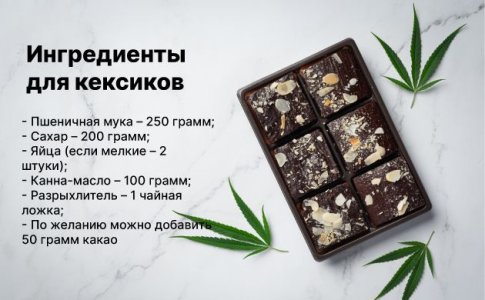 ингредиенты для кексов с коноплей